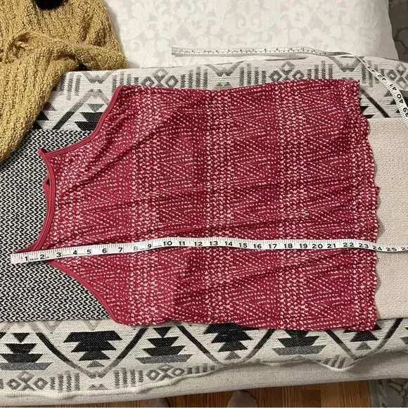 Prana Racerback Crimson Red & White Tank Top Sz-L - Picture 9 of 9